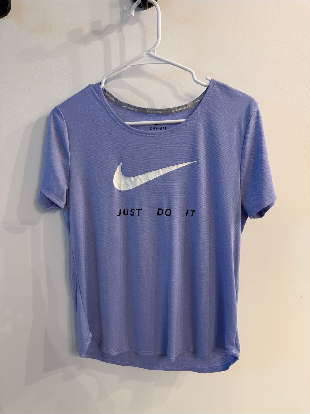 Nike Lavender Performance dri fit Tee with white Swoosh